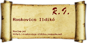 Roskovics Ildikó névjegykártya