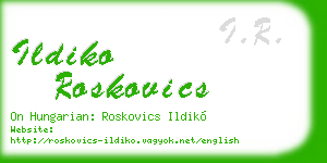 ildiko roskovics business card